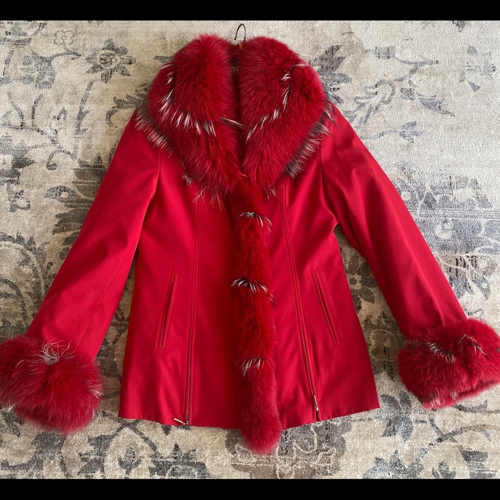 Red Coat/Jacket real fur
